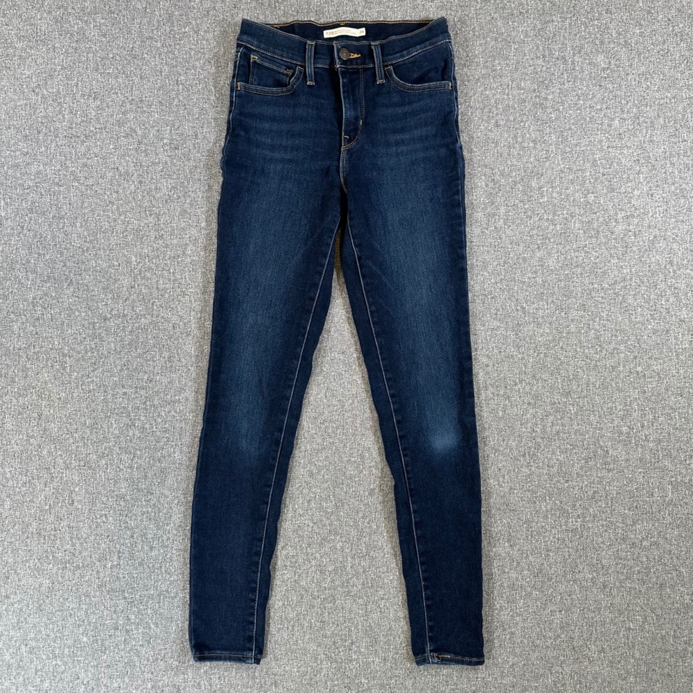 Levi's Jeans Womens 24 720 High Rise Super Skinny Dark Wash Blue EXCELLENT